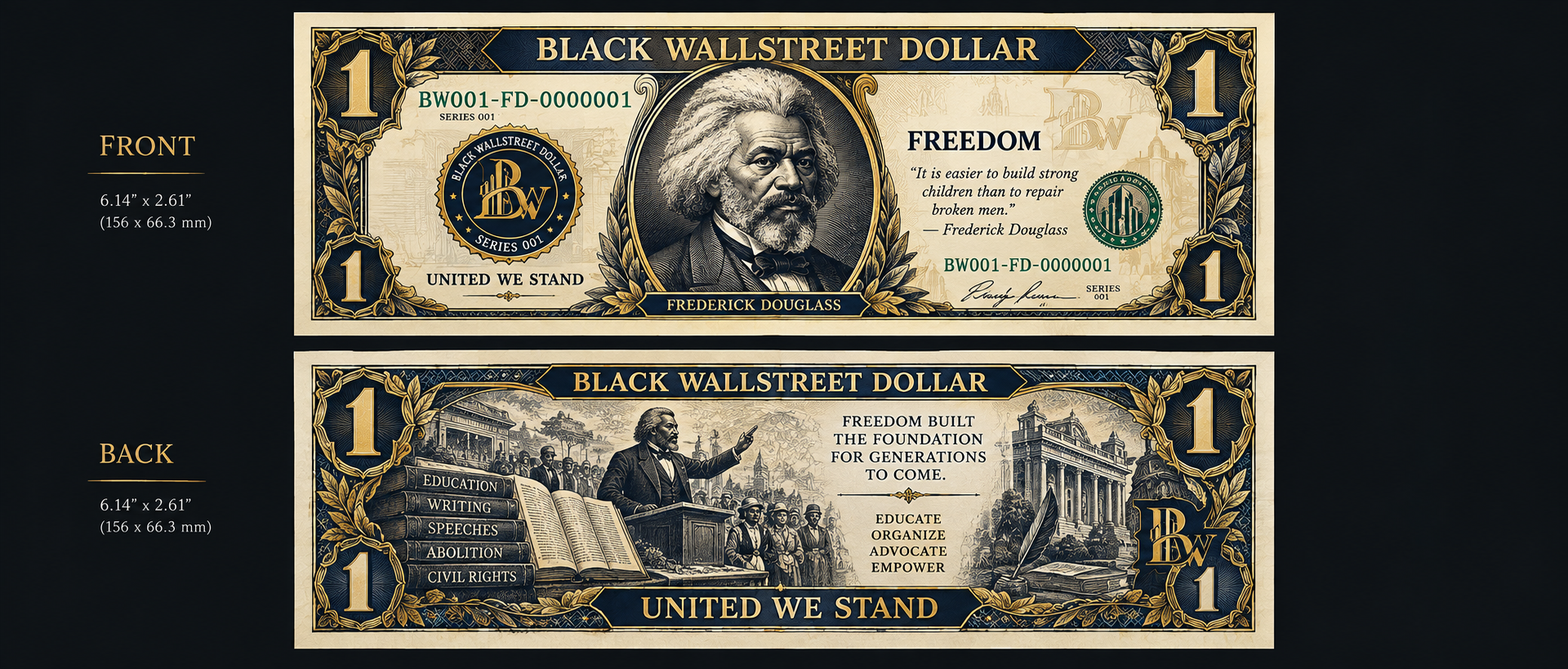 Black Wallstreet Dollar foundation series